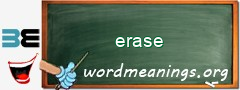 WordMeaning blackboard for erase